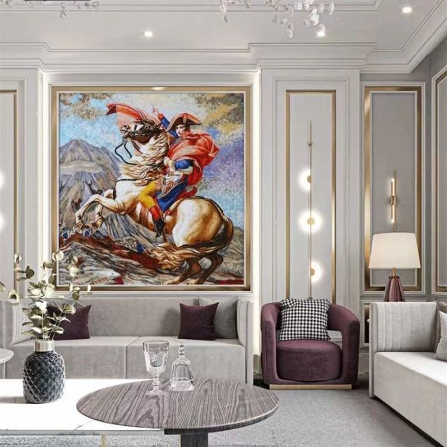 Unique mosaic mural design and mural artwork of Napoleon