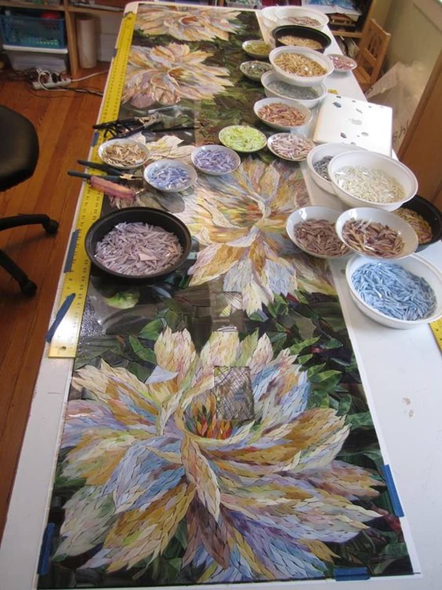 Glass Mosaic masterpiece. Glass_Mosaic_Mural - Mosaic_Mural_Artwork - Mosaic_Mural_Design