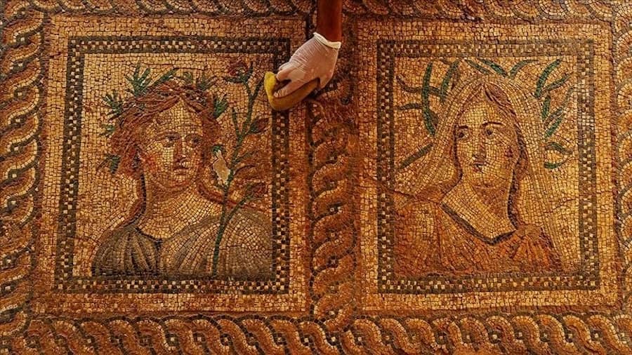 Mosaic_Artwork_Turkey - Turkey_Ancient_Mosaics - Ancient_Mosaic_Artwork
