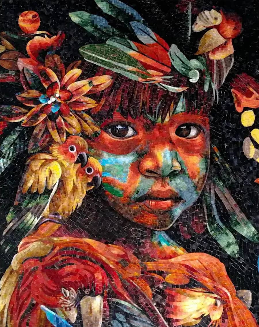 Rainbow_Mosaic_Artwork - Rainbow_Color_Mosaics - Mosaic_Mural_Artwork